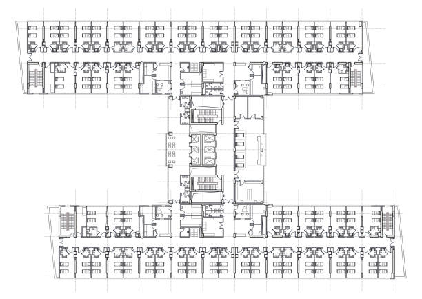 Hospital Architectural Plan Drawing Hospital Architectural Plan Drawing vector illustration, black and white. hospital drawings stock illustrations