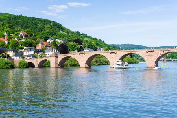 istock Boat under Bridge Heidelberg Germany 1263228773