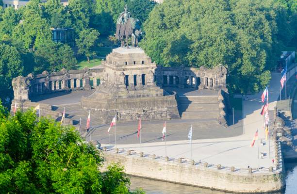 istock German Corner from above Koblenz in Germany 1263229150