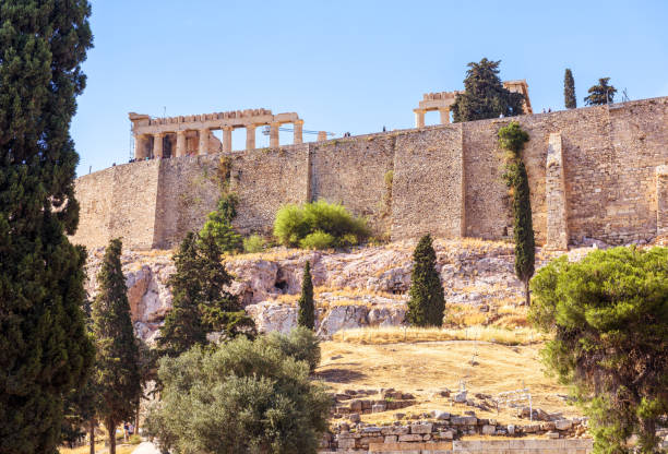 istock Acropolis with old fortress walls, Athens, Greece 1263232844