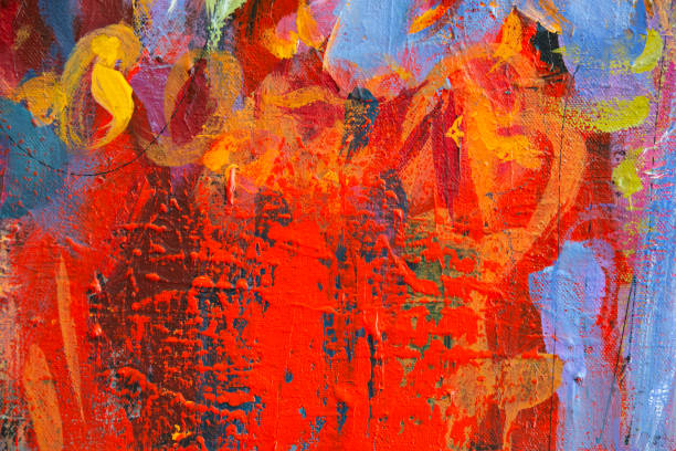 istock Fine Art Abstract Painting Background with Brush Strokes 1263233937