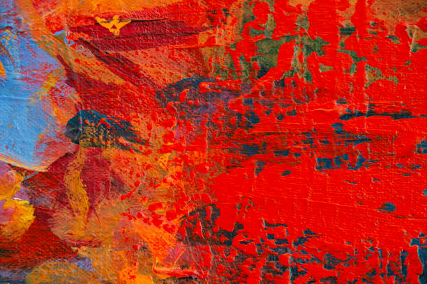 istock Fine Art Abstract Painting Background with Brush Strokes 1263235680