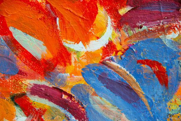 istock Fine Art Abstract Painting Background with Brush Strokes 1263237614
