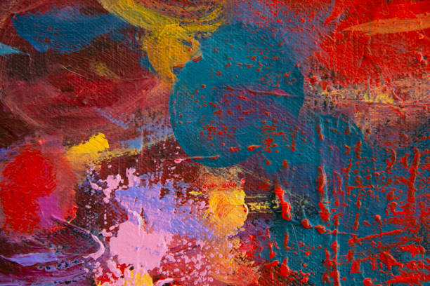 istock Fine Art Abstract Painting Background with Brush Strokes 1263237791