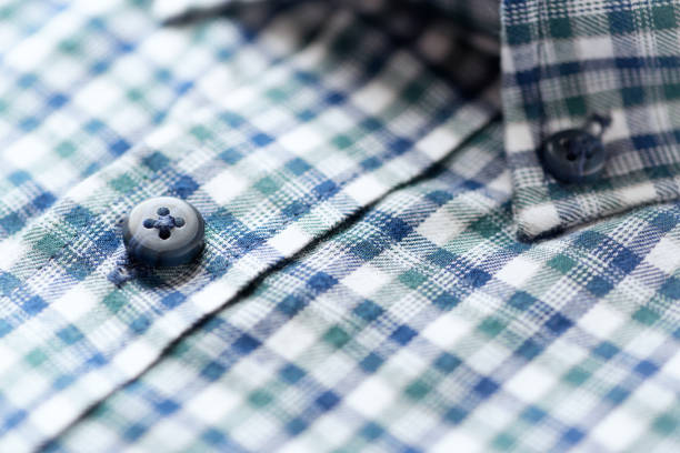 istock Close up of Men's checkered shirt. 1263239632