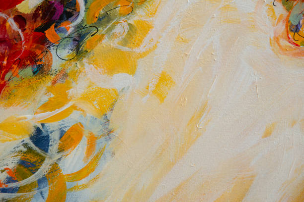 istock Fine Art Abstract Painting Background with Brush Strokes 1263241276