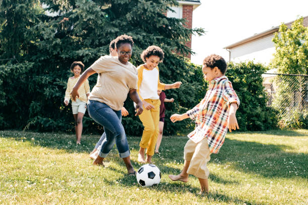 Creating childhood memories Best soccer players outdoor soccer ball photos stock pictures, royalty-free photos & images