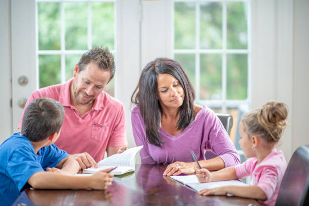 istock Family homeschool 1263258027