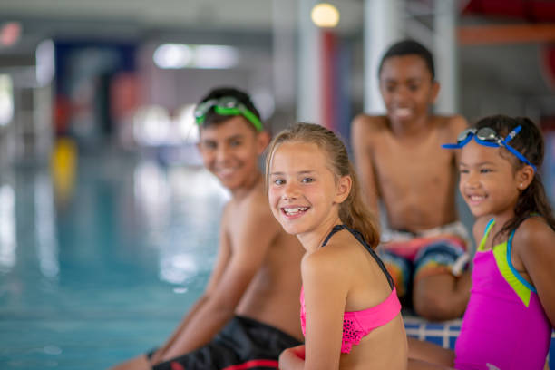 istock Young kids at the pool 1263259316
