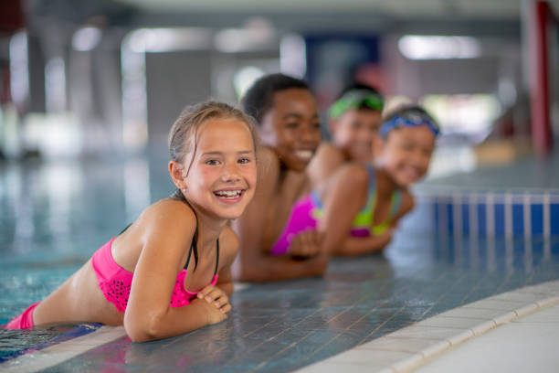 istock Young kids at the pool 1263259324