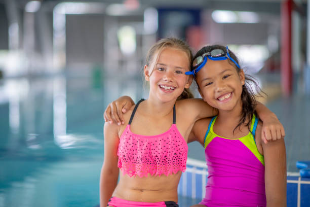 istock Young kids at the pool 1263259326