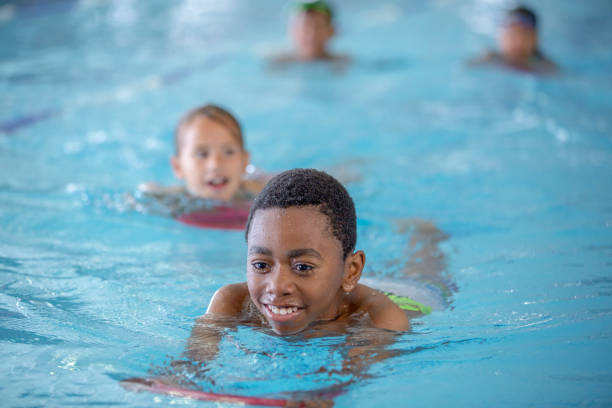 istock Young kids at the pool 1263259327