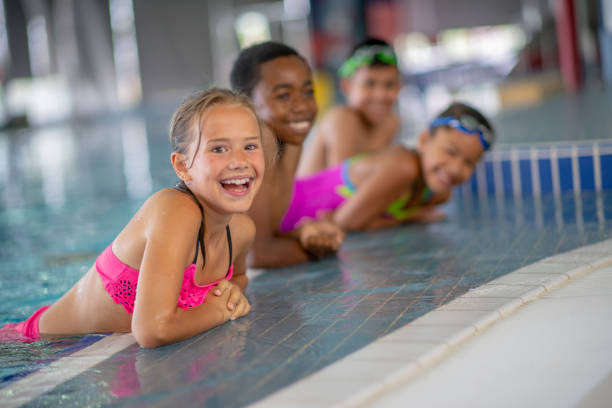 istock Young kids at the pool 1263259333