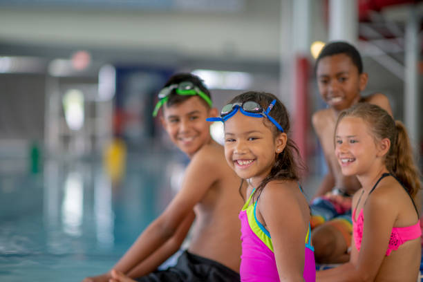 istock Young kids at the pool 1263259334