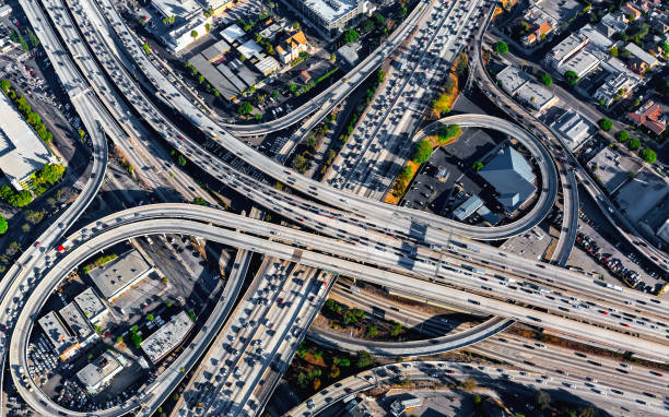 istock Aerial view of a massive highway intersection in LA 1263261844