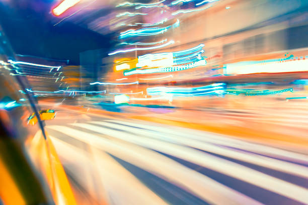 istock Motion blurred drive through the city 1263261862