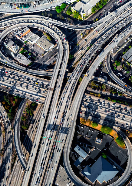 istock Aerial view of a massive highway intersection in LA 1263261868
