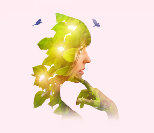 istock Multiple exposure of woman and nature 1263261944