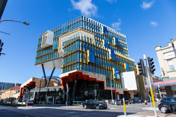 University of Newcastle Newcastle, Australia - July 29, 2020: University of Newcastle building at Hunter Street. newcastle australia stock pictures, royalty-free photos & images