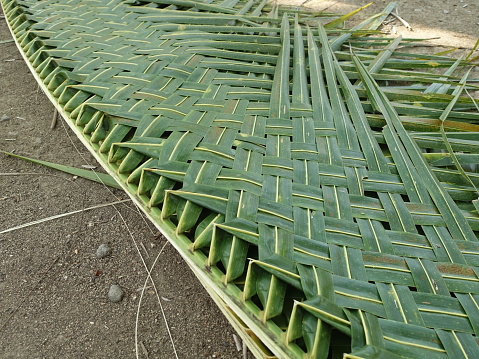 Traditional mats make from coconut leaves