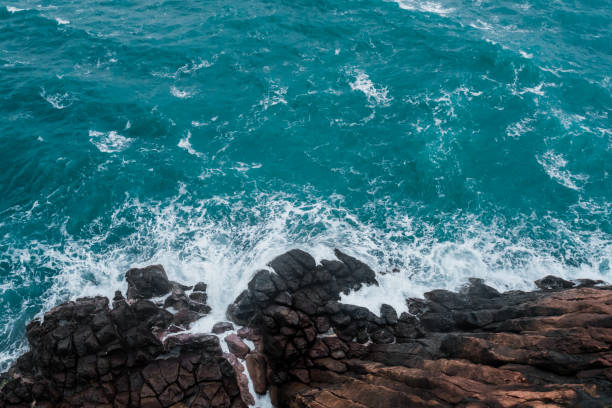 istock Wild rocky place. Sea waves 1263291762