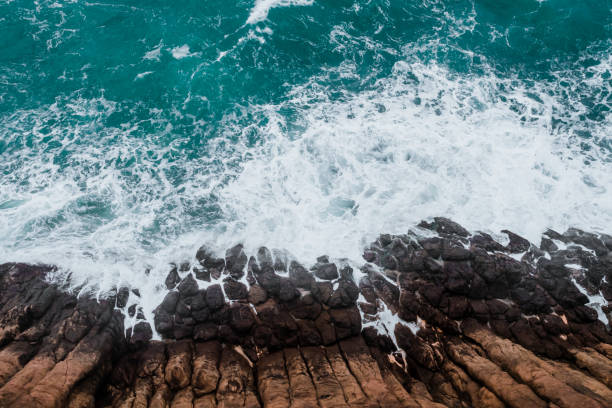 istock Wild rocky place. Sea waves 1263291801