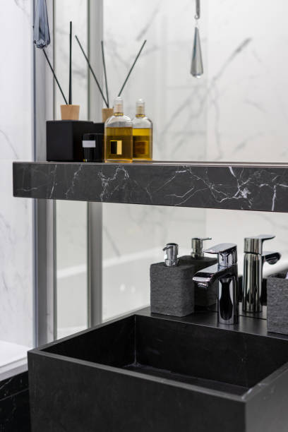 istock Modern bathroom with contemporary interior design at home 1263294901