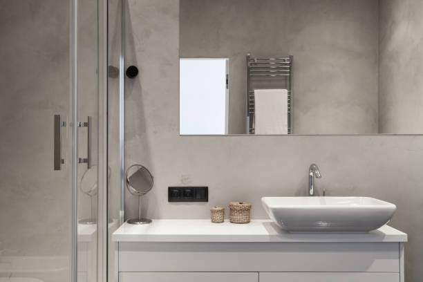 istock Modern house with contemporary interior design in bathroom 1263294930