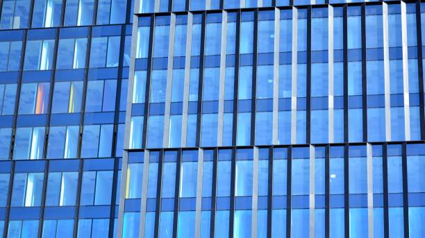 istock Facade texture of a glass mirrored office building. 1263300809
