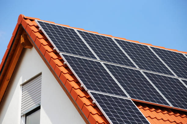 istock Single family house with solar system or photovoltaic system 1263312751