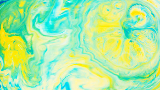 istock Abstract green background. Fluid art texture. Abstract backdrop with swirling paint effect. Liquid color backdrop 1263331706