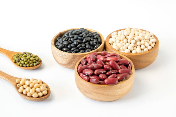 istock Collection of whole grains seeds isolated on white background. 1263335213