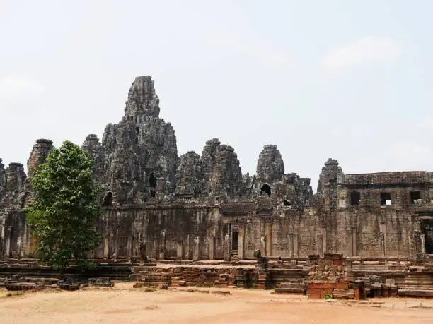 BayonTemple, Siem Reap Province, Angkor's Temple Complex Site listed as World Heritage by Unesco in 1192, built by King Jayavarman VII between XIIth and XIIIth Century, Cambodia