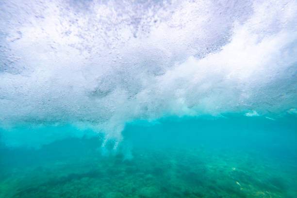 istock Wave foam underwater view in Mediterranean sea 1263338895