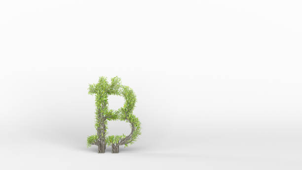 istock Growing Tree in a shape of a bitcoin sign. 1263342028