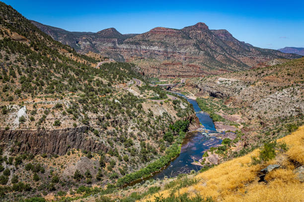Salt River Canyon Wilderness Salt River Canyon Wilderness is a popular hiking and kataking destination between Globe and Show Low, Arizona bisected by U.S. Highway 60. salt river photos stock pictures, royalty-free photos & images