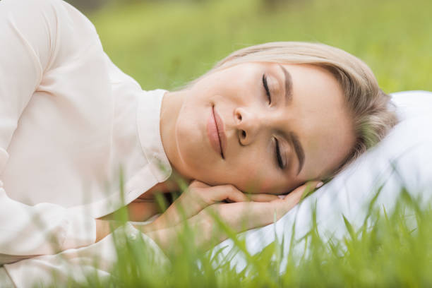 Teenage girl relaxing in nature