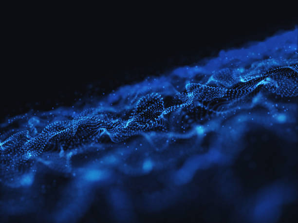istock 3D abstract background with flowing particles and cyberdots 1263347975