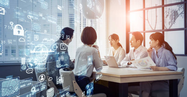 istock Business network concept. Group of businessperson. Teamwork. Human resources. 1263348490