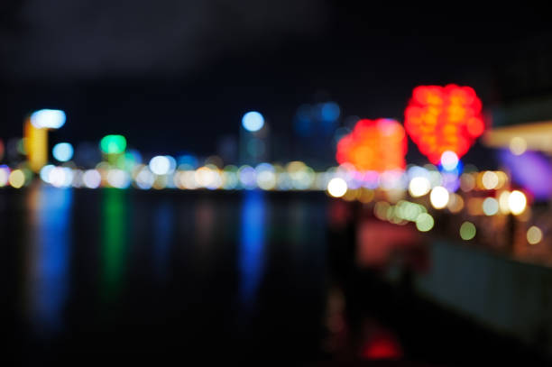 istock Bokeh abstract blurred background, illuminated city background 1263354114
