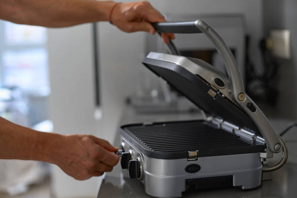 istock Electric grill and grill in the kitchen, mock up 1263354270