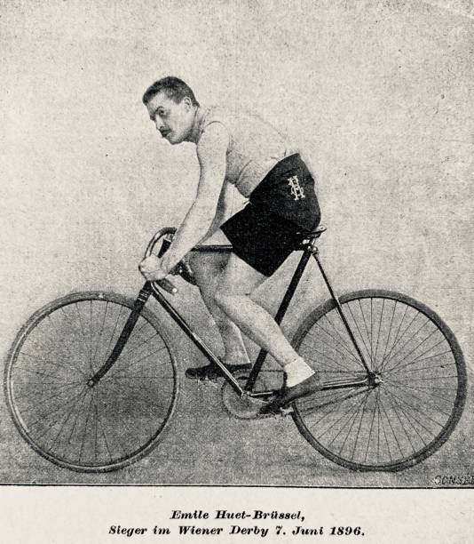 istock Emile Hust, Belgium, cyclist, sitting on his racing bicycle 1263355191