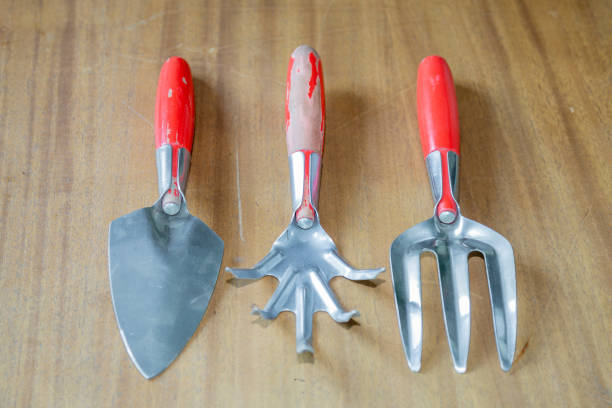 istock Retro garden tool with wooden handles 1263355227