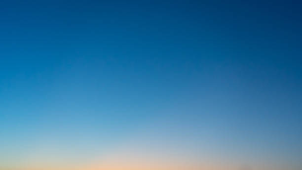 istock Colorful clear sky with no clouds at dusk after sunset 1263357266