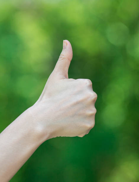 istock Thumbs Up on Natural Background 1263357353