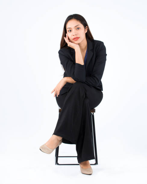 istock Woman sitting on the chair. 1263357533