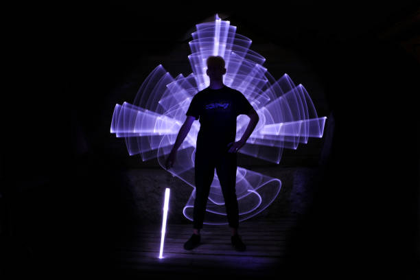 Silhouette of a man.