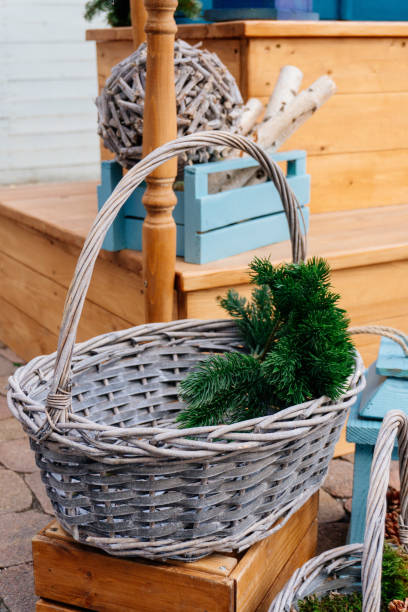 istock Christmas decor of the front door. 1263366505