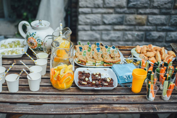 istock Modern sandwich and lemonade, restaurant, food, on table 1263366510