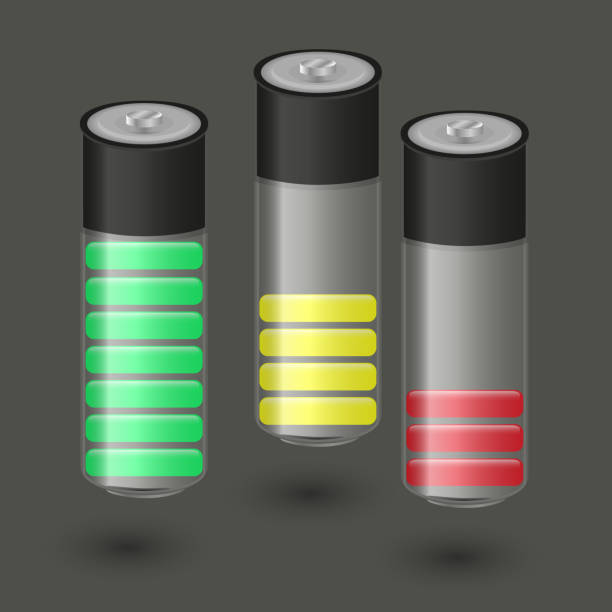 istock Battery icon. Modern 3d icon with green battery. Technology background concept. Modern icon for concept design. Mobile phone. Device icon. 1263371985